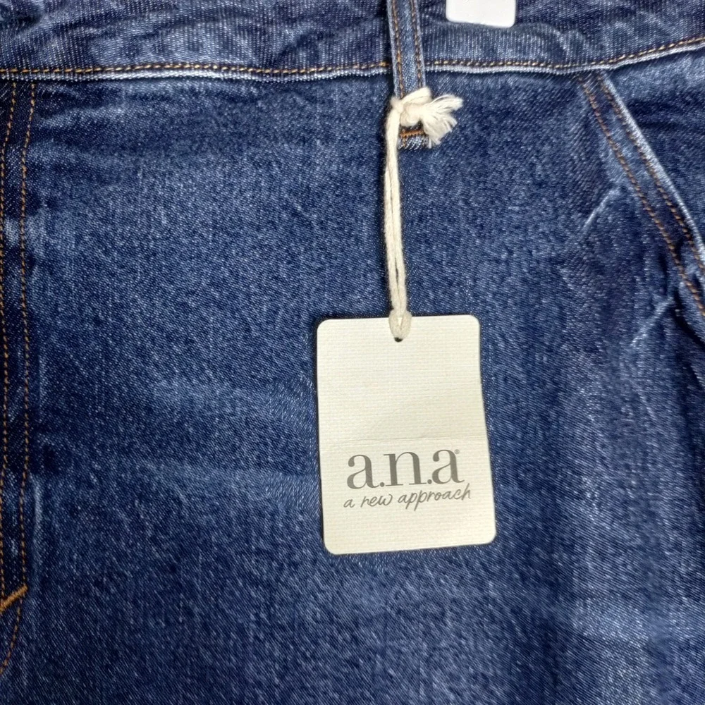 a.n.a Women Blue High Rise Denim Cargo Maxi Skirt Size 20W Medium Wash Utility